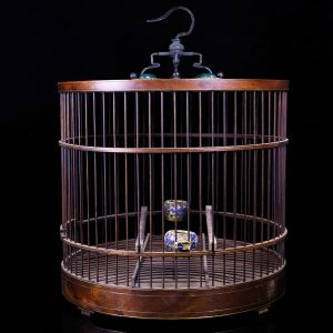 Premium Rosewood Inlaid Gemstone Birdcage