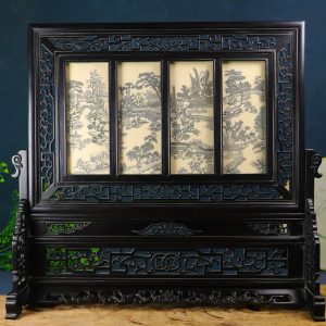 Ebony Hollow Carved Screen Ornament