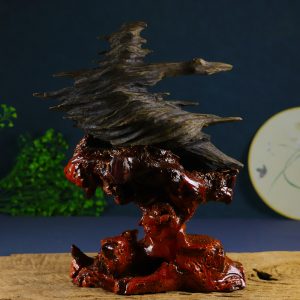 Natural old material worm-hole agate free-standing piece